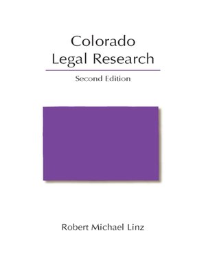 cover image of Colorado Legal Research